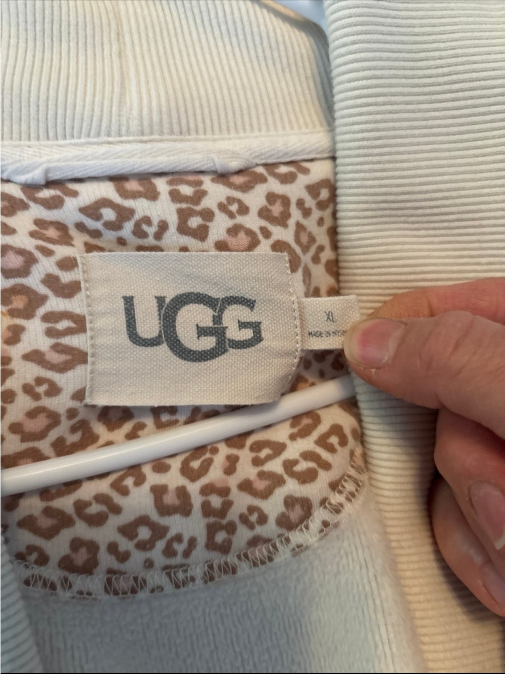 UGG Women's Leopard Print Robe - Cream & Brown - Picture 3 of 3